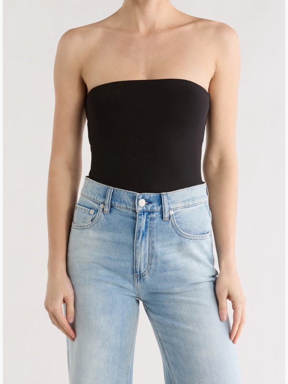 Alice + Olivia Strapless Bodysuit with Zipper Back, Size S, Retail $195